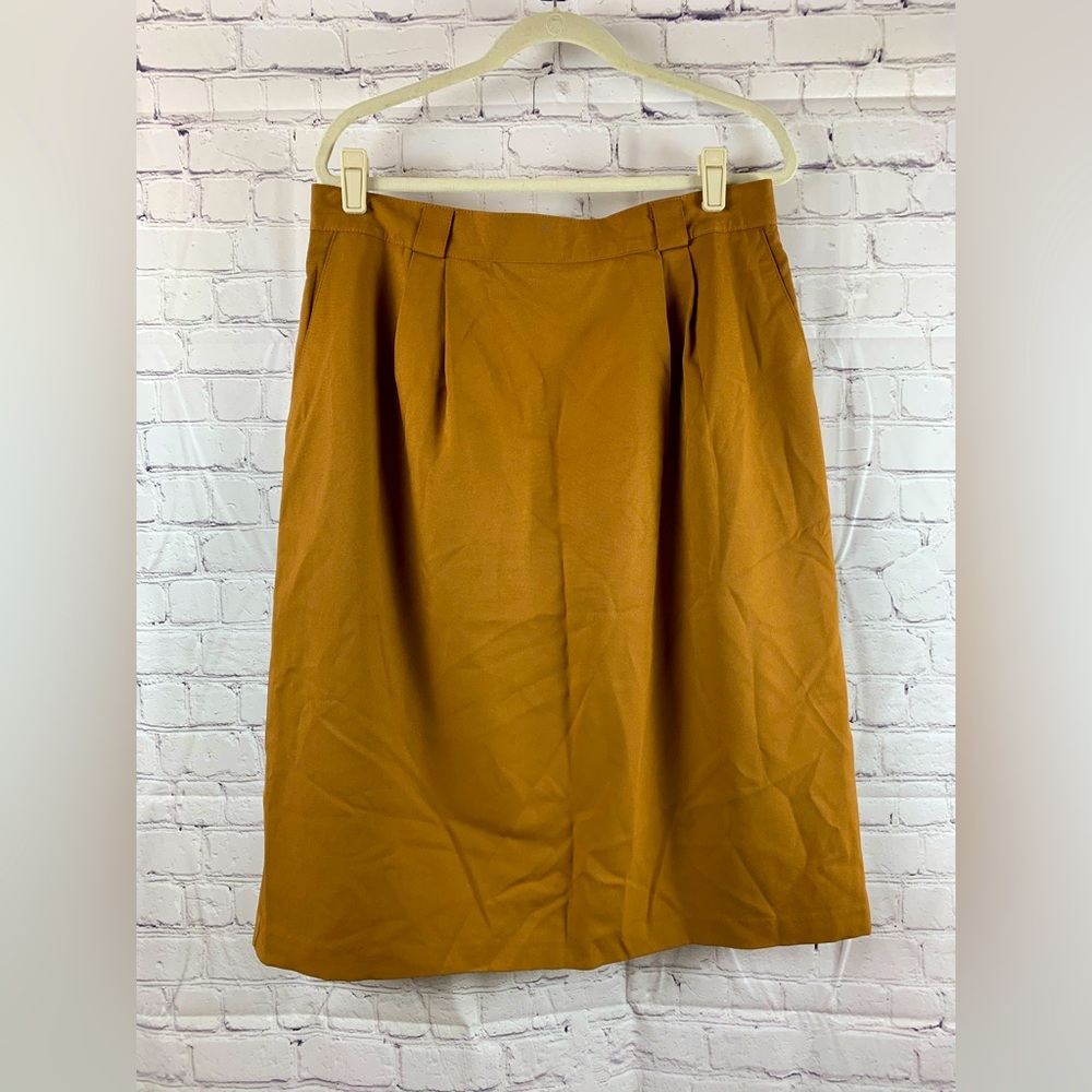 VINTAGE REQUIREMENTS Skirt Tobacco Brown Pencil Style Size 18W